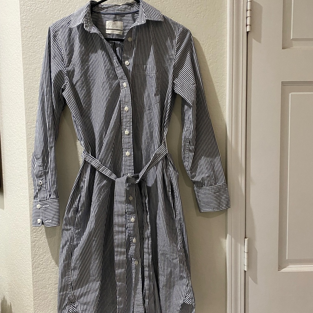 J.Crew women’s button up striped dress